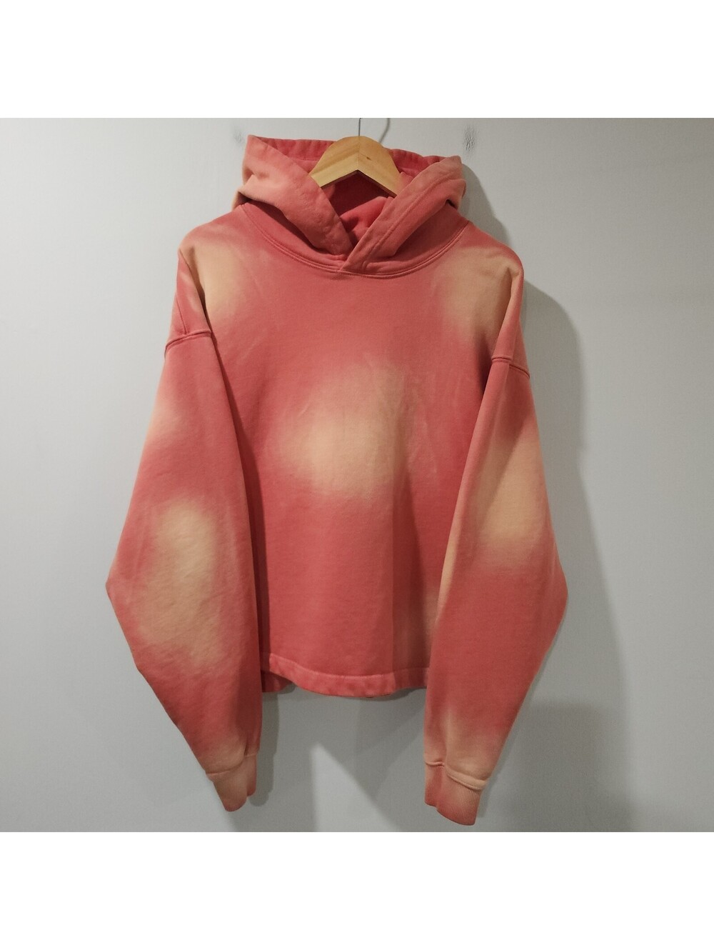 French Terry Heavyweight Cropped Boxy Baggy Loose Hoodie Pullover Faded Hype